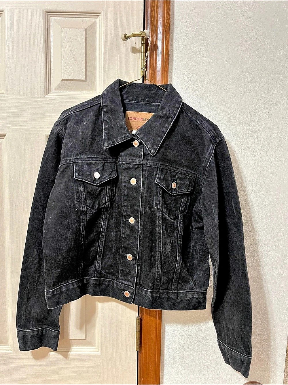 London Jean Black Denim Jacket